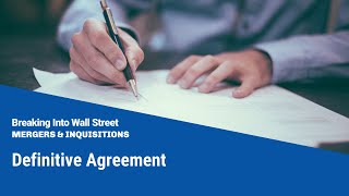 Definitive Agreement  Mergers amp Acquisitions [upl. by Philbo304]