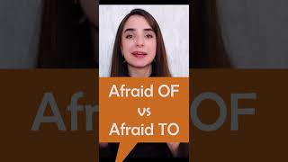 Afraid OF vs Afraid TO shorts english Englishintwominutes [upl. by Ardell]