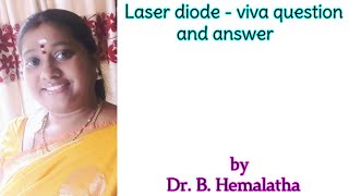 Laser diode  Viva question and answer [upl. by Winchester801]