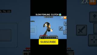 Minecraft Insane Slow Fowling Clutch 😨😎 minecraft foryou fyp shorts clutch trending [upl. by Almund281]