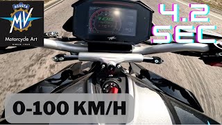 0100 Acceleration MV Agusta Brutale 800 RR launch [upl. by Ymeon194]