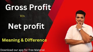 Gross profit and Net profit Meaning and Difference in hindi [upl. by Ahsiniuq535]