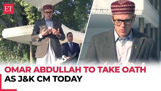 Omar Abdullah pays tribute to Sheikh Mohammad Abdullah ahead of swearingin ceremony [upl. by Efrem]