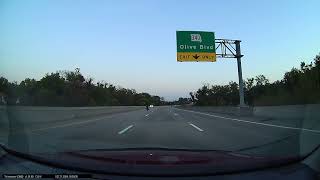 driver view MO Rte 141 at dusk south from MO Rte 364 to Carman Rd in St Louis Co MO 101124 [upl. by Ynnavoeg]