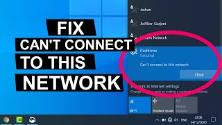 Fix quotCant Connect to This Networkquot Error On Windows 10  WiFi amp Internet [upl. by Skye375]