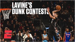 Zach LaVine wins 2015 amp 2016 NBA Slam Dunk Contests  NBA AllStar Highlights [upl. by Nyladnar]