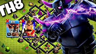 No Heroes CC Troops Needed The Best attack strategy on th8 with link clash of clans coc [upl. by Oderf442]