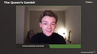 Thomas BrodieSangster Exclusive Interview  The Queens Gambit [upl. by Eelarbed]