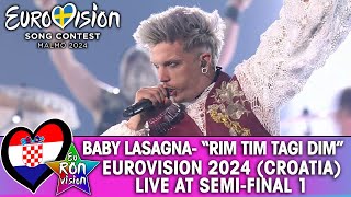 Baby Lasagna quotRim Tim Tagi Dimquot  Live  Eurovision Song Contest 2024  Semi Final 1 🇭🇷Croatia [upl. by Charis]