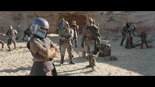 The Mandalorians train at desert hideout  The Mandalorian Season Three 2023 [upl. by Nnaecarg]