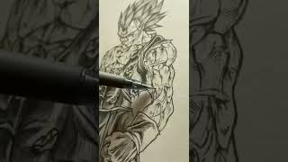 Vegeta Ultra Ego 🔥 Drawing sketch dragonball animestyle vegeta goku [upl. by Crowe]