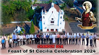 Feast of St Cecilia Celebration 2024 Chandor Goa quotBrass Band Led by Maestro Philip Peixoto Chandorquot [upl. by Willis834]