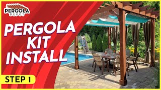 Step One In How To Install A Pergola KIt Layout [upl. by Nevag462]