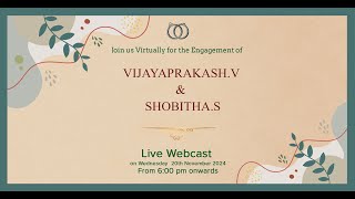 The Engagement of VijayaprakashV amp ShobithaS [upl. by Ardnaxila]