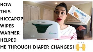 Hiccapop Wipes Warmer Review amp My Favorite Water Wipes [upl. by Jonette]