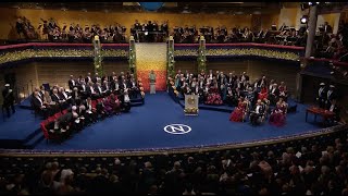 2015 Nobel Prize Award Ceremony Held in Stockholm [upl. by Kauslick]