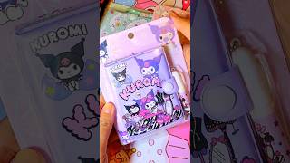 Kuromi Stationery Set ASMR 🔮💜 schoolsupplies sanrio [upl. by Natty]