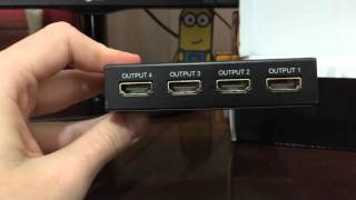 Unboxing  Splitter Distribuidor Divisor Hdmi 1x4 PT [upl. by Semyaj]