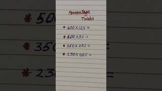 Percentage Short Tricksmathspercentageeasy mathsytshorts [upl. by Netsirhc]