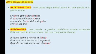 Poesia allitterazione assonanza consonanza onomatopea [upl. by Yelsnik]