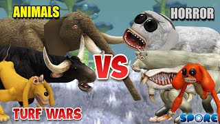 Animal vs Horror Turf War  Animal vs Horror S4  SPORE [upl. by Anoerb619]