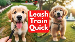 How To Leash Train Your Dog FAST [upl. by Enitnelav963]