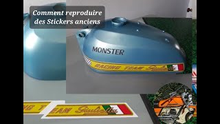 REPRODUCTION STICKERS AUTOCOLLANT MOTOS ANCIENNES [upl. by Adlitam]