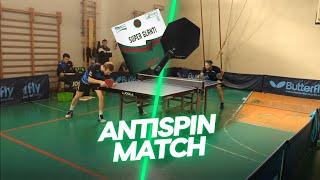 CYBERSHAPE FRICTIONLESS ANTISPIN🔥 BARNA SUPER GLANTI SOFT  TABLE TENNIS MATCH [upl. by Alonso778]