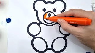 Coloring little bear [upl. by Hardner]