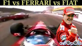 F1 vs FERRARI vs FIAT  Schumacher f310 vs 550 vs Bravo LA GRANDE SFIDA [upl. by Deeyn591]