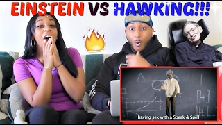 Epic Rap Battles of History quotEinstein vs Stephen Hawkingquot REACTION [upl. by Anawaj17]