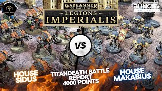 Legions Imperialis Titandeath Battle Report  4000 Points  Knights [upl. by Toffey678]