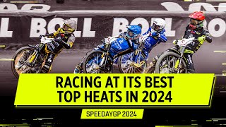 The Best of the Best 🔥 Top Heats in 2024  FIM Speedway Grand Prix [upl. by Sajet]