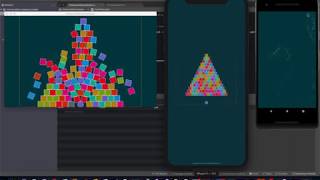 Chipmunk Physics NET Binding  MonoGame on Desktop iOS and Android Demo [upl. by Queena]