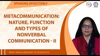 MetacommunicationNature Function and Types of Nonverbal Communication II [upl. by Atilrep]