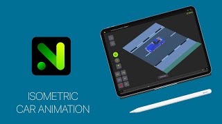 Isometric car animation  Naomi animation tutorial [upl. by Nyla]