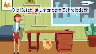 Wo ist die Katze Lokale Präpositionen  Dativ  Learn German  Deutsch lernen Super Deutsch [upl. by Charlena879]