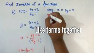 Relation and Function How to Find Inverse of a Function 1 [upl. by Byler408]