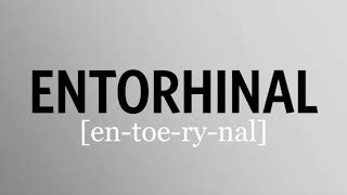 How to pronounce entorhinal [upl. by Ayek]