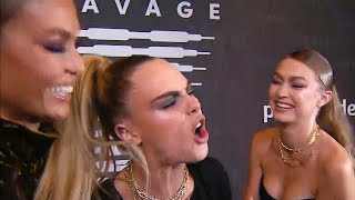 Watch Gigi Hadid and Joan Smalls Hilariously SCARE Cara Delevingne Exclusive [upl. by Stutzman703]