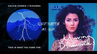 Blue Is What You Came For  Calvin Harris MARINA Rihanna GINGERGREEN Mashup [upl. by Kemeny]