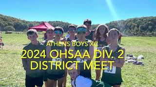 Athens Bulldogs XC Boys 2024 OHSAA Div 2 District Meet [upl. by Ardnasyl]