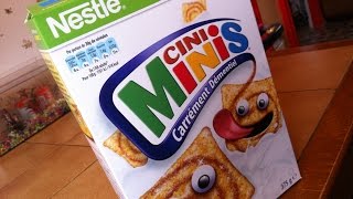 Céréales Nestlé Cini Minis  Produit Français [upl. by Ynnavoeg114]