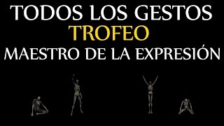 Dark Souls 3  Todos los gestos Trofeo quotMaestro de la expresiónquot [upl. by Ecirad808]