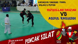 FINAL RIZQULLAH FAUZAN RED VS ABDUL RASYIDIN BLUE KELAS E PA PENCAK SILAT PORA PIDIE 2022 [upl. by Maharba]