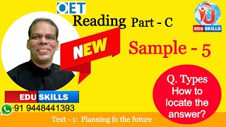 Edu Skills OET Sample  5 Reading Part  C Text 1Tips amp Tricks Planning for the future [upl. by Yeldoow]