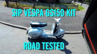 SLUK  SIP Vespa GS150 performance tuning kit FIRST RIDE [upl. by Ettenahs]