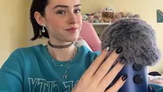 ASMR close up whisper ramble amp life updates  fluffy mic scratching 🫐 [upl. by Jedd]