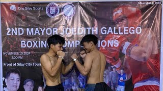 Sian Salamat VS John Dadula 2nd Mayor Joedith Gallego Boxing Competition silaycity KuyabeeJay [upl. by Aillicirp]