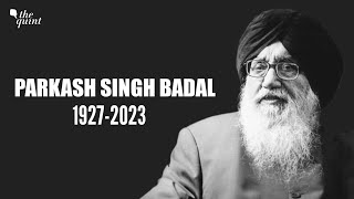 RIP Parkash Singh Badal  5Time CM Tallest Leader of Punjab Politics Passes Away [upl. by Fabri639]